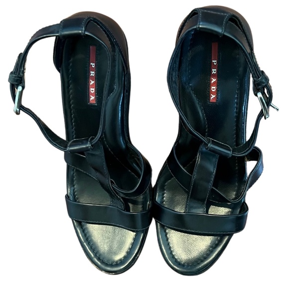 Prada Leather T-Strap Sandal - Picture 4 of 4